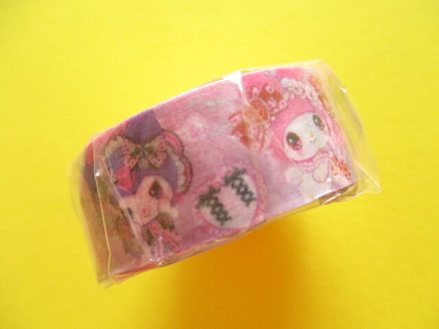 Photo: Kawaii Cute Masking Tape Sticker Sanrio Characters × 飴ノ森ふみか Amenomori Fumika Clothes Pin *My Melody & Kuromi (MT-84031)