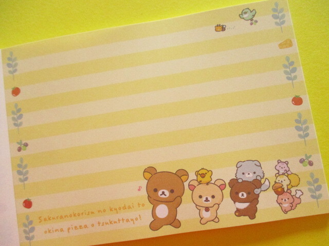 Photo: Kawaii Cute Large Memo Pad Rilakkuma San-x *Minna de mampuku maku maku (MH21902)