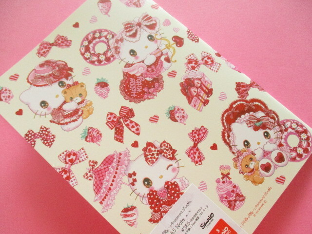 Photo: Kawaii Cute A5 Notebook Sanrio Characters × 飴ノ森ふみか Amenomori Fumika Clothes Pin *Hello Kitty (NB-84014)