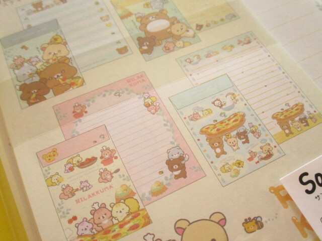 Photo: Kawaii Cute Regular Letter Set　Rilakkuma San-x *Minna de mampuku maku maku (LH81401)