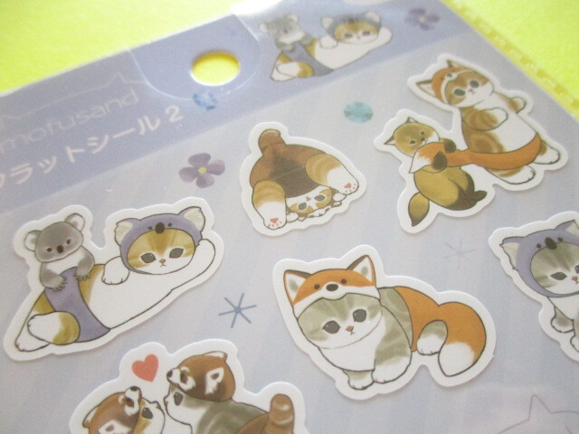 Photo: Kawaii Cute Stickers Sheet Eikoh *Mofusand (133356-Blue)