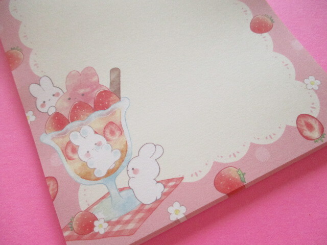 Photo: Kawaii Cute Large Memo Pad Kyowa *ichigomamire (34-239-Rabbit )