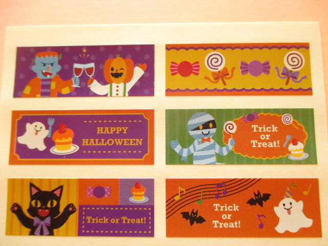 Photo: Kawaii Cute Film Stick Seals Set Kyowa *Halloween Time (62-E43)