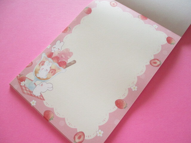 Photo: Kawaii Cute Large Memo Pad Kyowa *ichigomamire (34-239-Rabbit )