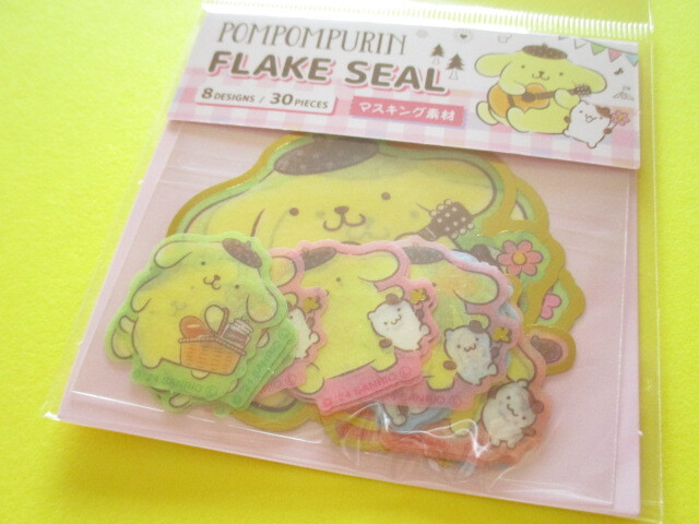 Photo1: Kawaii Cute Sticker Flakes Sack Sanrio *POMPOMPURIN (412128)