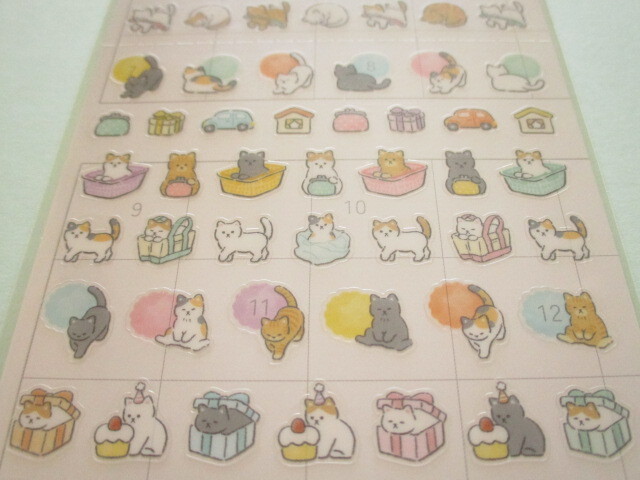 Photo: Kawaii Cute Schedule Stickers Sheet Gaia *yuru-neko (466739-1)