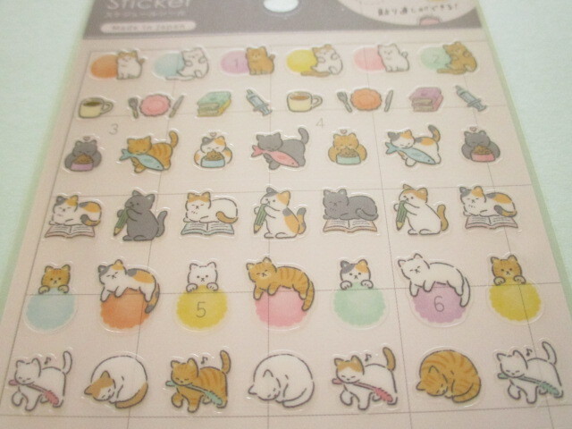 Photo: Kawaii Cute Schedule Stickers Sheet Gaia *yuru-neko (466739-1)