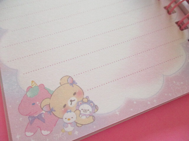 Photo: Kawaii Cute Spiral Mini Memo Pad Korilakkuma San-x *お空のくるりんわたあめ (MH22602)