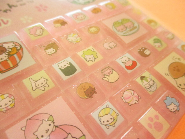 Photo: Kawaii Cute Tile Stickers Sheet San-x *にゃんにゃんにゃんこ (SE63904)