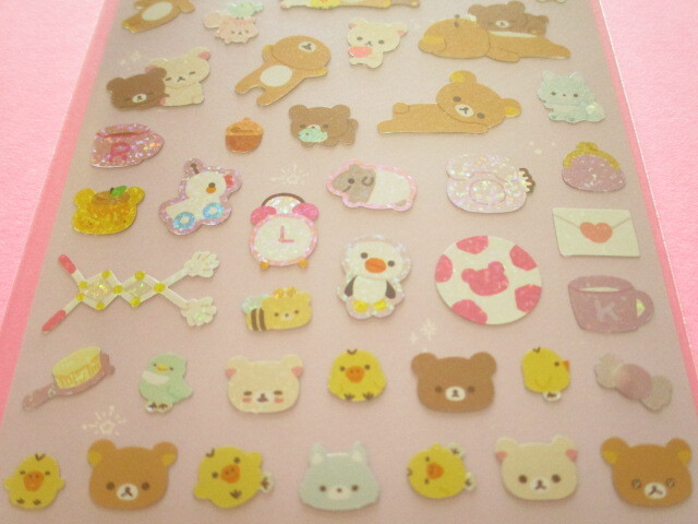 Photo: Kawaii Cute Kirakira Prism Stickers Sheet San-x *Rilakkuma (SE63703)