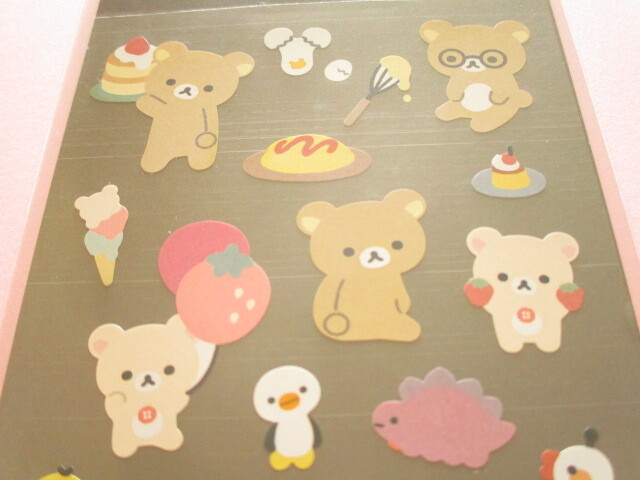 Photo: Kawaii Cute Stickers Sheet Basic Rilakkuma San-x *Favorite Things (SE62502)