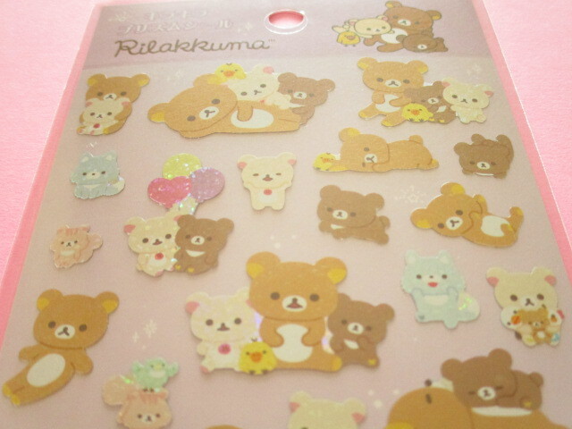 Photo: Kawaii Cute Kirakira Prism Stickers Sheet San-x *Rilakkuma (SE63703)