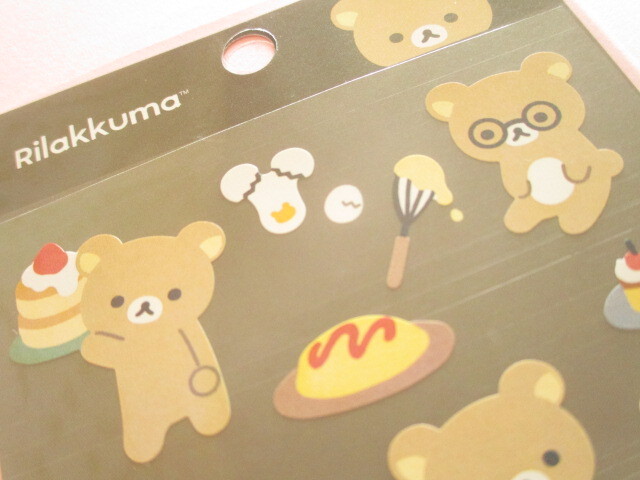 Photo: Kawaii Cute Stickers Sheet Basic Rilakkuma San-x *Favorite Things (SE62502)