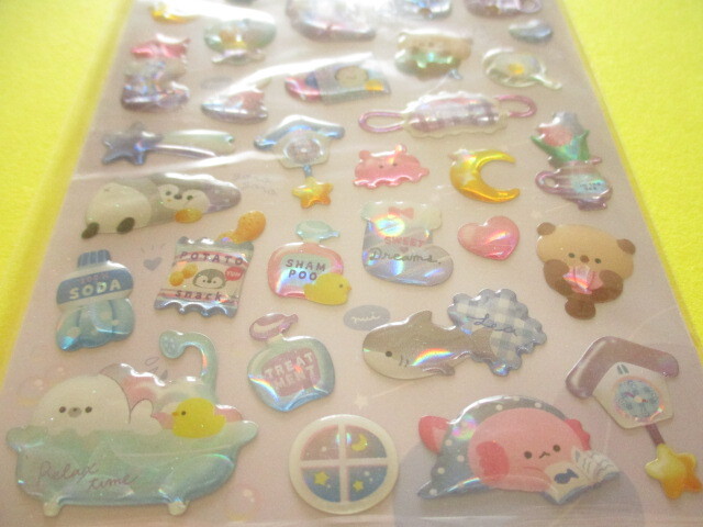 Photo: Kawaii Cute Melty Couleur Candy Stickers Sheet Q-Lia *Saxe Blue with Marine (91061)