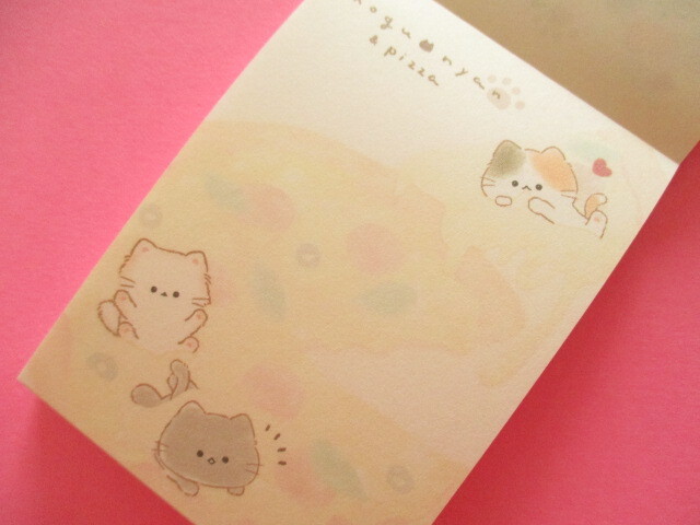 Photo: Kawaii Cute Mini Memo Pad Mogu♡nyan Kamio Japan *Pizza (222043)