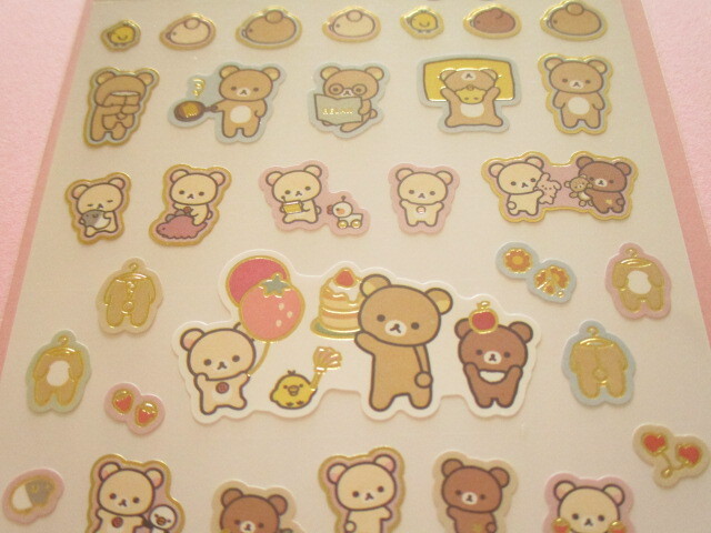 Photo: Kawaii Cute Stickers Sheet Basic Rilakkuma San-x *Favorite Things (SE62501)