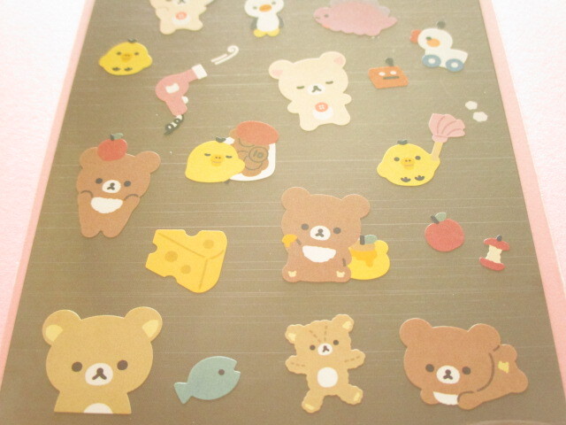 Photo: Kawaii Cute Stickers Sheet Basic Rilakkuma San-x *Favorite Things (SE62502)