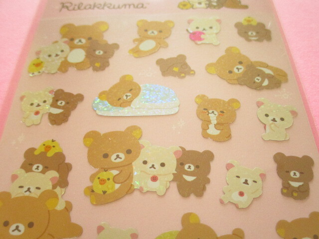 Photo: Kawaii Cute Kirakira Prism Stickers Sheet San-x *Rilakkuma (SE63702)