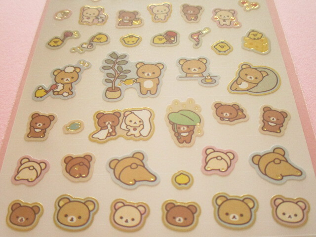 Photo: Kawaii Cute Stickers Sheet Basic Rilakkuma San-x *Favorite Things (SE62501)