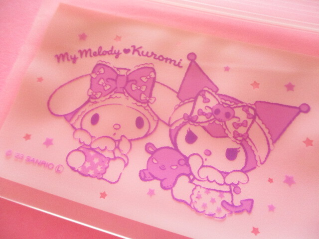 Photo: 12pcs Kawaii Cute My Melody & Kuromi B8 size Small Zipper Bags Set *Angel (38383)