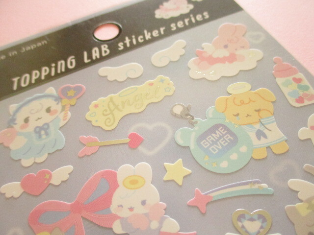 Photo: Kawaii Cute Topping Lab Stickers Sheet Gaia *Angel (466742-Blue)