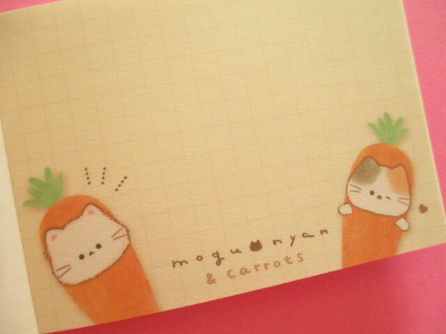 Photo: Kawaii Cute Mini Memo Pad Mogu♡nyan Kamio Japan *Carrot  (222042)