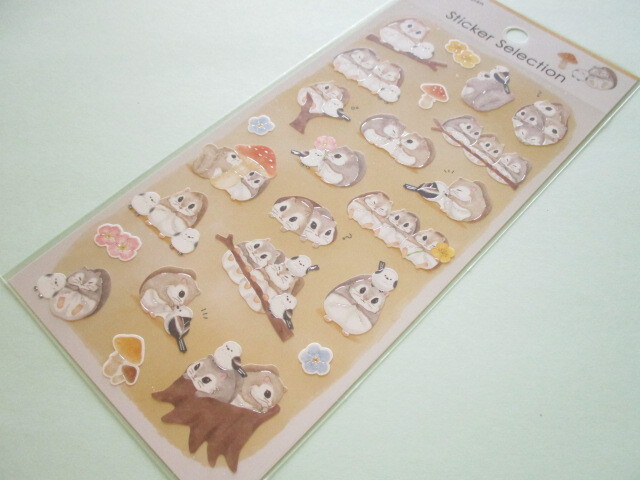 Photo1: Kawaii Cute Stickers Sheet Gaia *Japanese dwarf flying squirrel (466746-1)