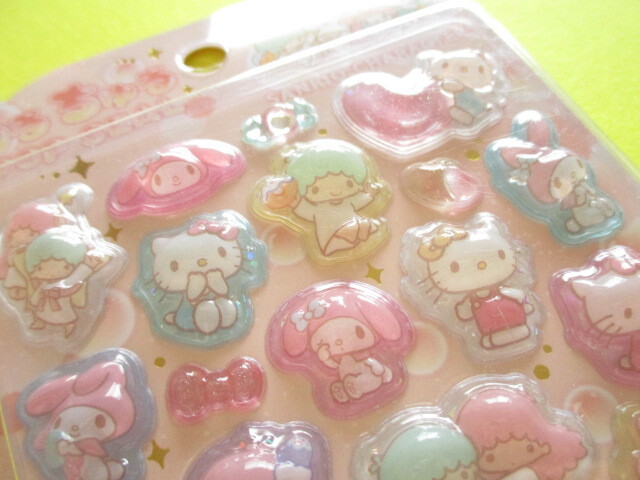 Photo: Kawaii Cute うるちゅる Pop Stickers Sheet Crux *Hello Kitty/ Little Twin Stars/ My Melody (125917)