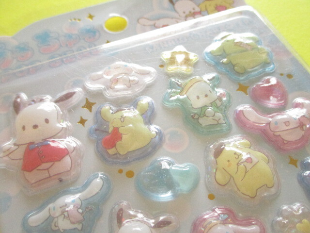 Photo: Kawaii Cute うるちゅる Pop Stickers Sheet Crux *Cinnamoroll/ POMPOMPURIN/ Pochacco (125918)