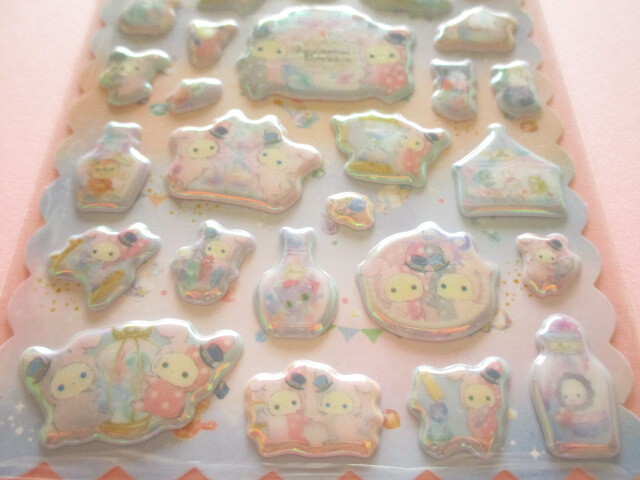 Photo: Kawaii Cute ぷくっとオーロラ Puffy Stickers Sheet San-x *Sentimental Circus (SE64307)