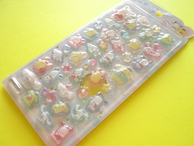 Photo1: Kawaii Cute うるちゅる Pop Stickers Sheet Crux *Cinnamoroll/ POMPOMPURIN/ Pochacco (125918)