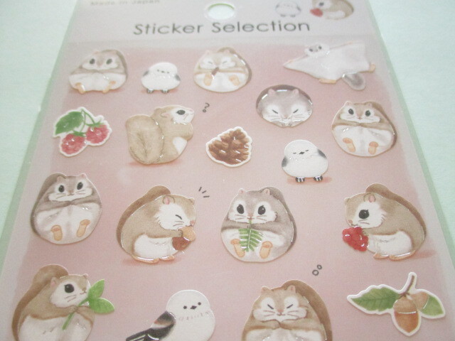 Photo: Kawaii Cute Stickers Sheet Gaia *Japanese dwarf flying squirrel (466746-2)