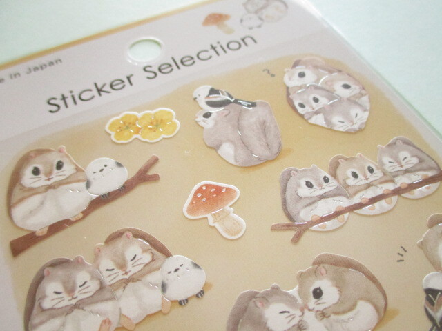 Photo: Kawaii Cute Stickers Sheet Gaia *Japanese dwarf flying squirrel (466746-1)