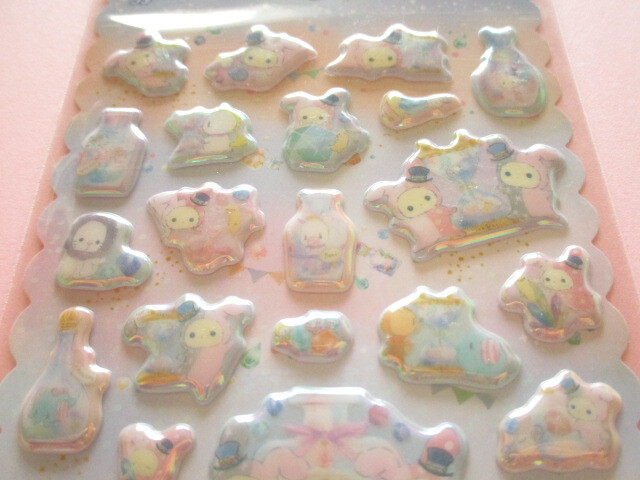 Photo: Kawaii Cute ぷくっとオーロラ Puffy Stickers Sheet San-x *Sentimental Circus (SE64307)