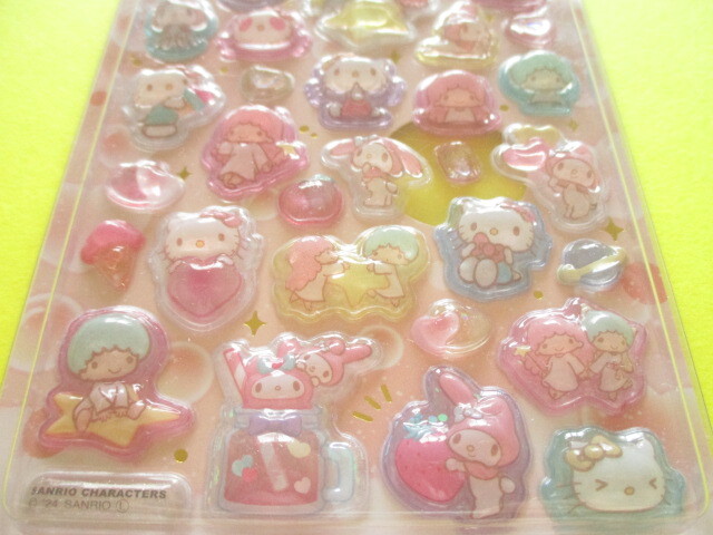 Photo: Kawaii Cute うるちゅる Pop Stickers Sheet Crux *Hello Kitty/ Little Twin Stars/ My Melody (125917)