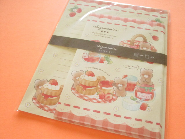 Photo1: Kawaii Cute Letter Set Kyowa *ichigomamire (42-195 Bear)