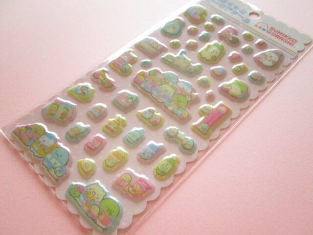 Photo1: Kawaii Cute ぷくっとオーロラ Puffy Stickers Sheet San-x *Sumikkogurashi (SE64304)