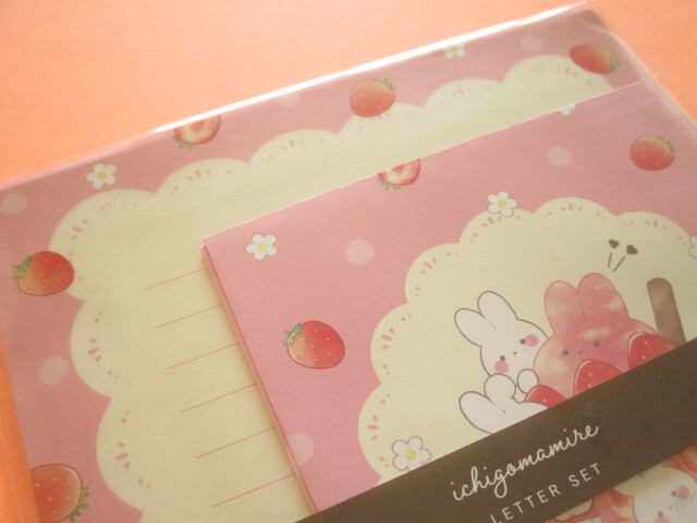 Photo: Kawaii Cute Letter Set Kyowa *ichigomamire (42-195 Rabbit)