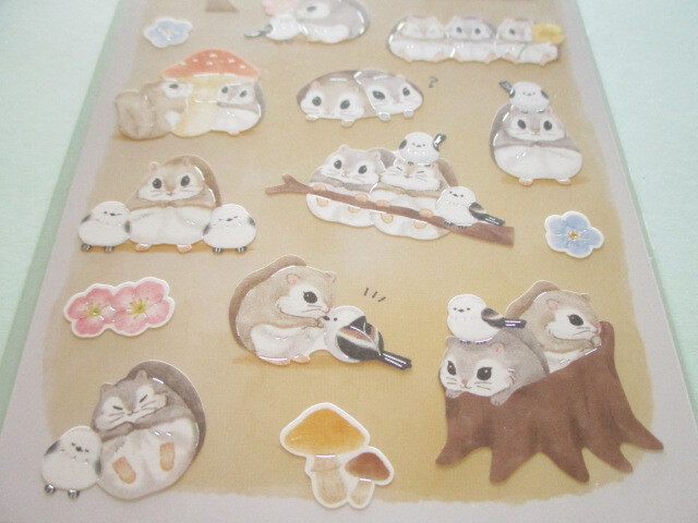 Photo: Kawaii Cute Stickers Sheet Gaia *Japanese dwarf flying squirrel (466746-1)