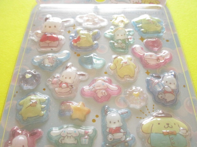 Photo: Kawaii Cute うるちゅる Pop Stickers Sheet Crux *Cinnamoroll/ POMPOMPURIN/ Pochacco (125918)