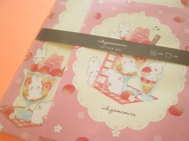 Photo: Kawaii Cute Letter Set Kyowa *ichigomamire (42-195 Rabbit)