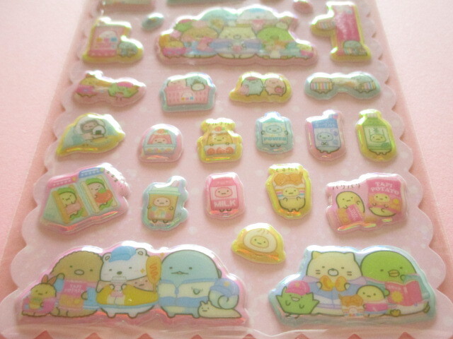 Photo: Kawaii Cute ぷくっとオーロラ Puffy Stickers Sheet San-x *Sumikkogurashi (SE64304)