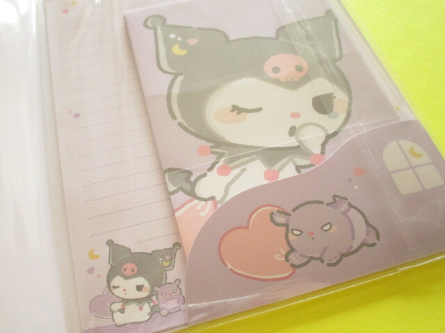 Photo: Kawaii Cute むにゃっと Item Collection Letter Set Sanrio*Kuromi (126580)