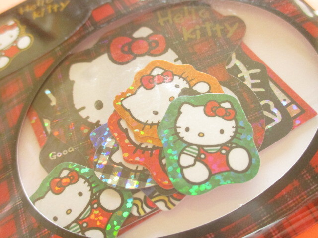 Photo: Kawaii Cute Sticker Flakes Sack Sanrio Characters sun-star *Hello Kitty Check (S8546193)