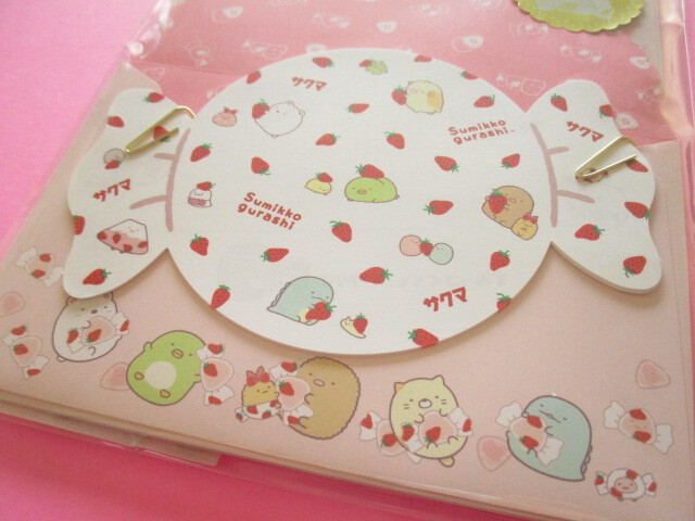 Photo: Kawaii Cute Regular Letter Set San-x Sumikkogurashi *Sakuma Strawberry milk candy (MH82401)