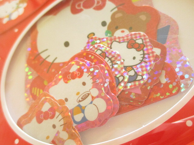 Photo: Kawaii Cute Sticker Flakes Sack Sanrio Characters sun-star *Hello Kitty Dot (S8546142)