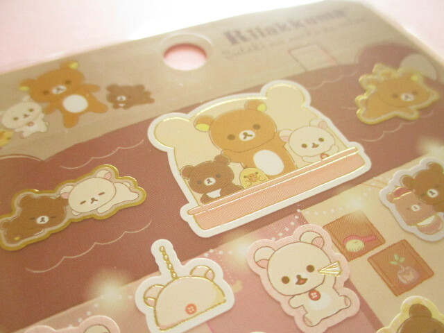 Photo: Kawaii Cute Stickers Sheet Rilakkuma San-x *すてきなお家 (SE64901)