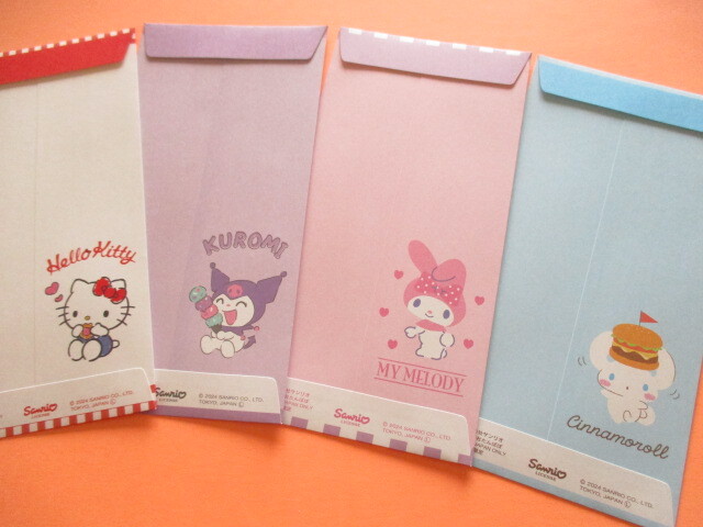 Photo: 4 packs Kawaii Cute Envelopes Pochibukuro Sanrio Characters Set (018915)