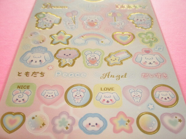 Photo: Kawaii Cute I ♡Fancy Collection Stickers Sheet Gaia *天使わん (468016)