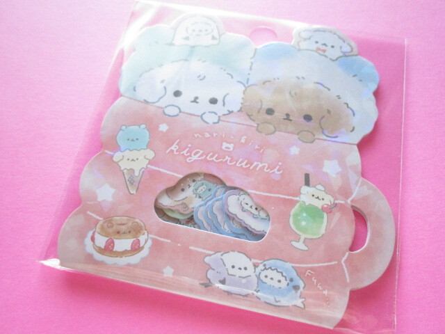 Photo1: Kawaii Cute Sticker Flakes Sack Q-LiA *Narikiri Kigurumi (91113)